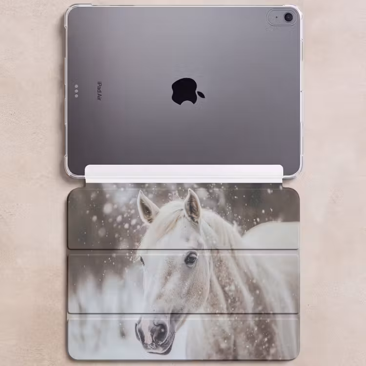 iPad hoes - Paard - Wit - Winter - Natuur - Sneeuw - Dieren — 6