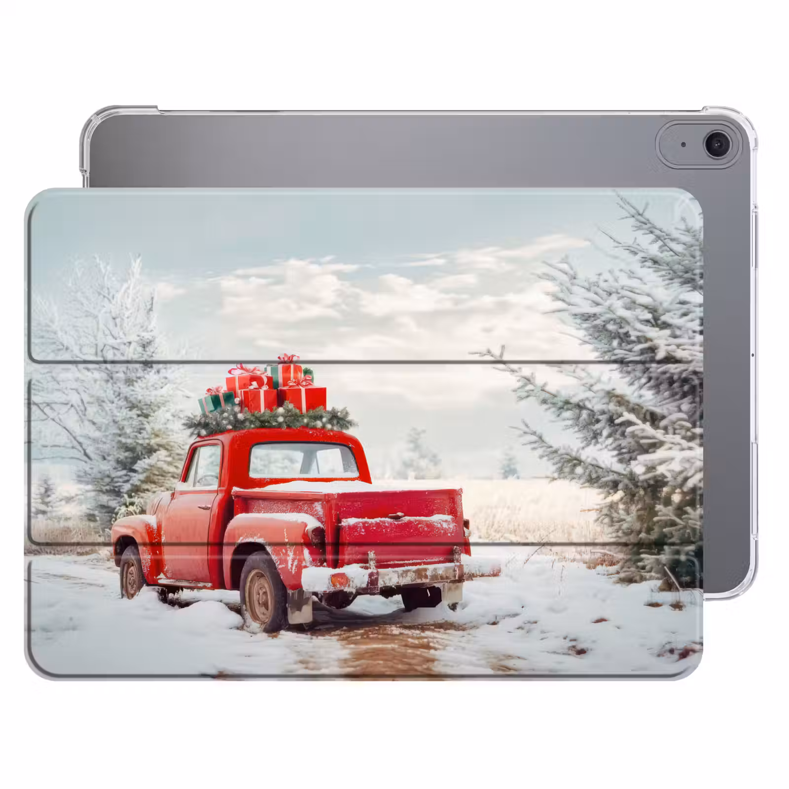 iPad hoes - Auto - Rood - Cadeaus - Winter - Sneeuw - Kerst — 1