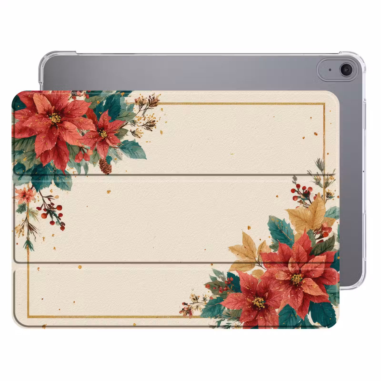 iPad hoes - Kerst - Poinsettia - Omlijsting - Kleurrijk — 1