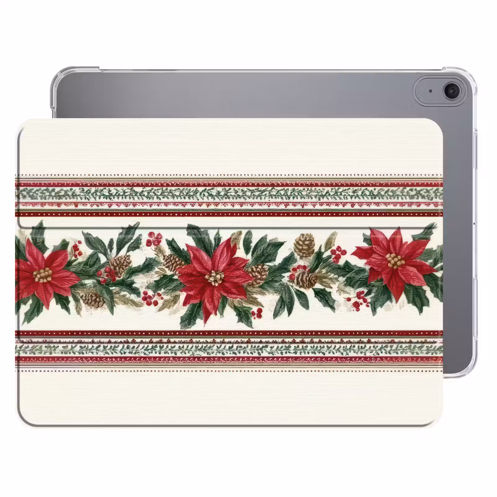 iPad hoes - Kerststrook - Poinsettia - Rood - Groen — 1
