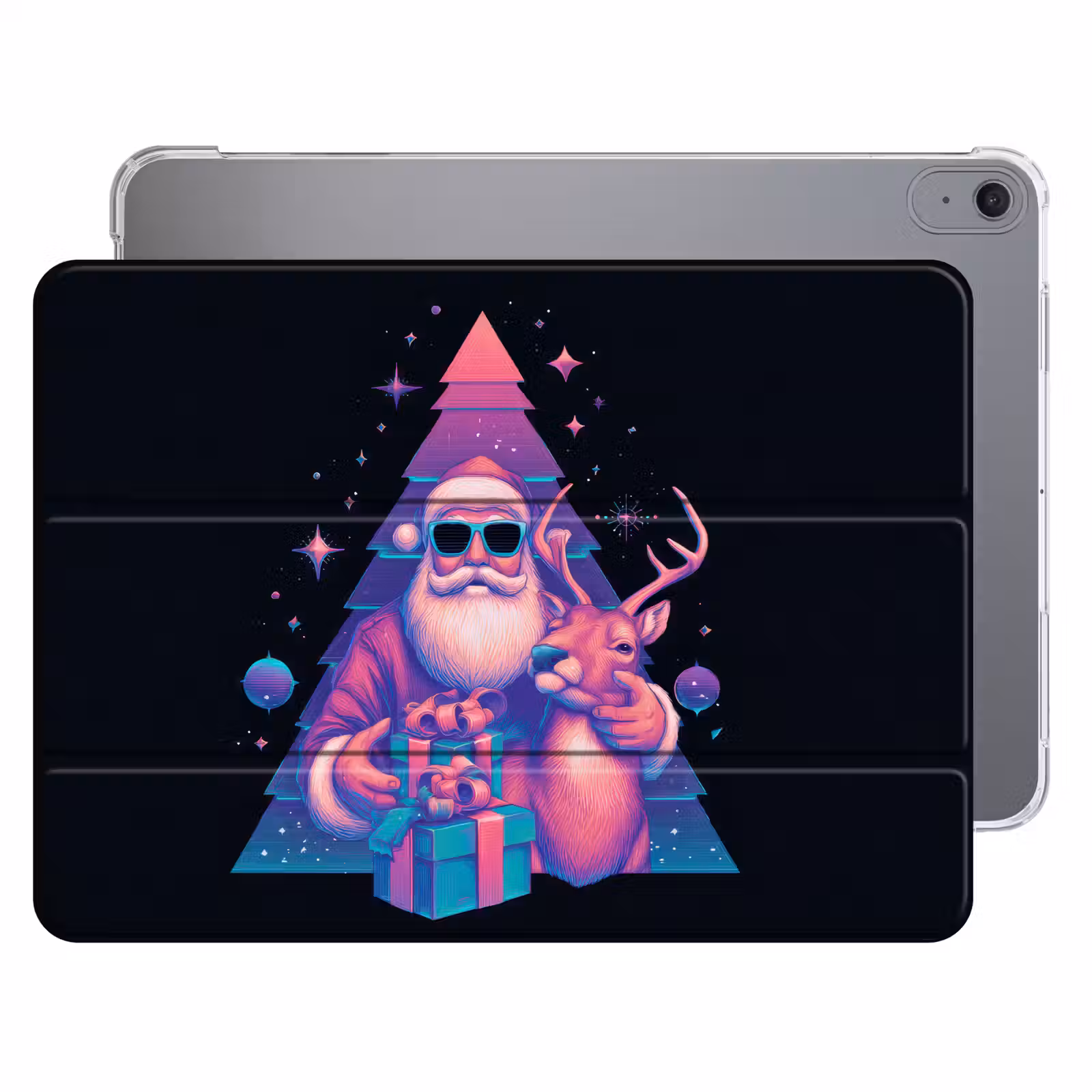 iPad hoes - Retro - Kerstman - Rendieren - Kerstboom — 1