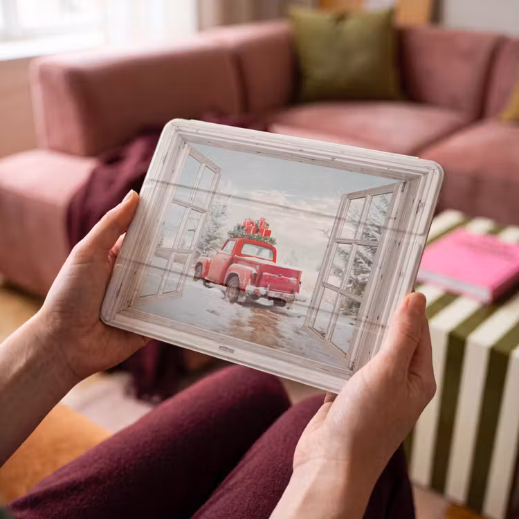 iPad hoes - Auto - Rood - Cadeaus - Winter - Kerst - Doorkijk - Wit — 4