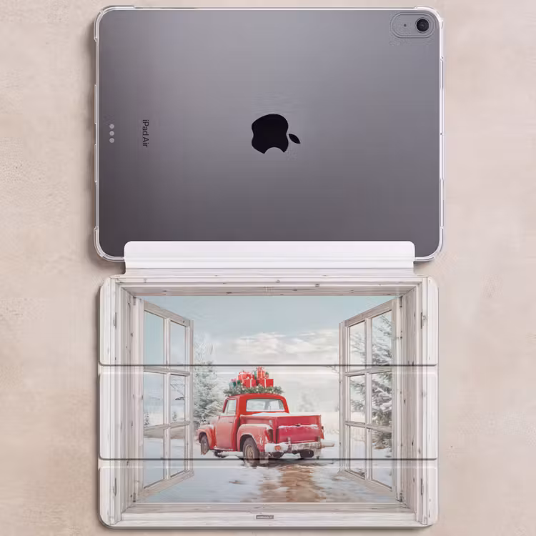iPad hoes - Auto - Rood - Cadeaus - Winter - Kerst - Doorkijk - Wit — 6