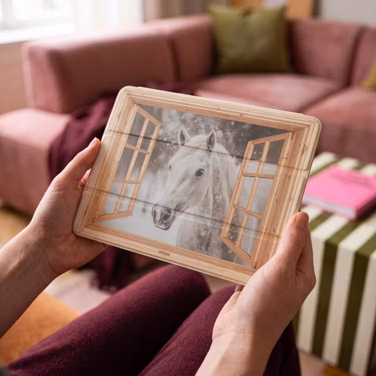iPad hoes - Doorkijk - Paard - Wit - Winter - Sneeuw - Dieren — 4