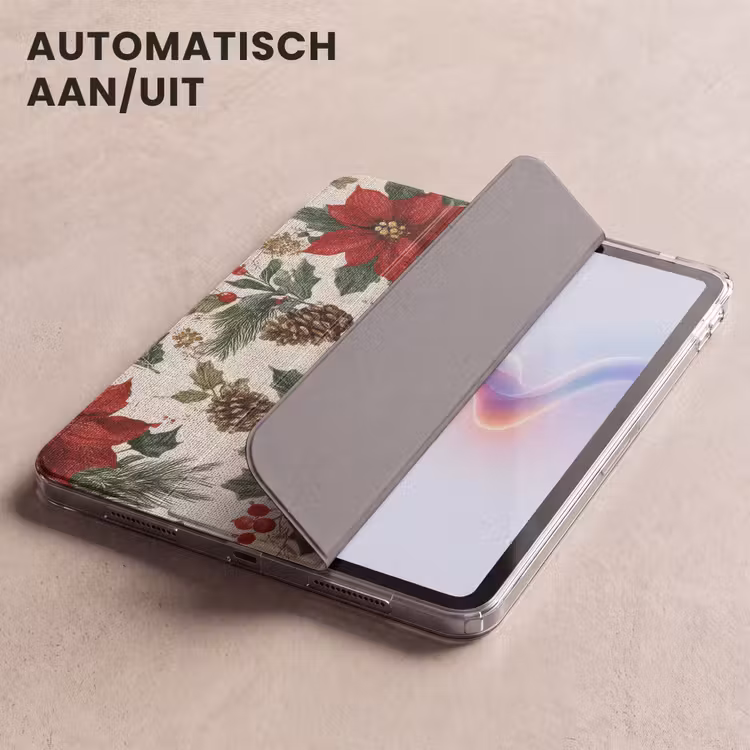 iPad hoes - Feestelijk - Textielpatroon - Kerstbloemen - Kleurrijk — 5