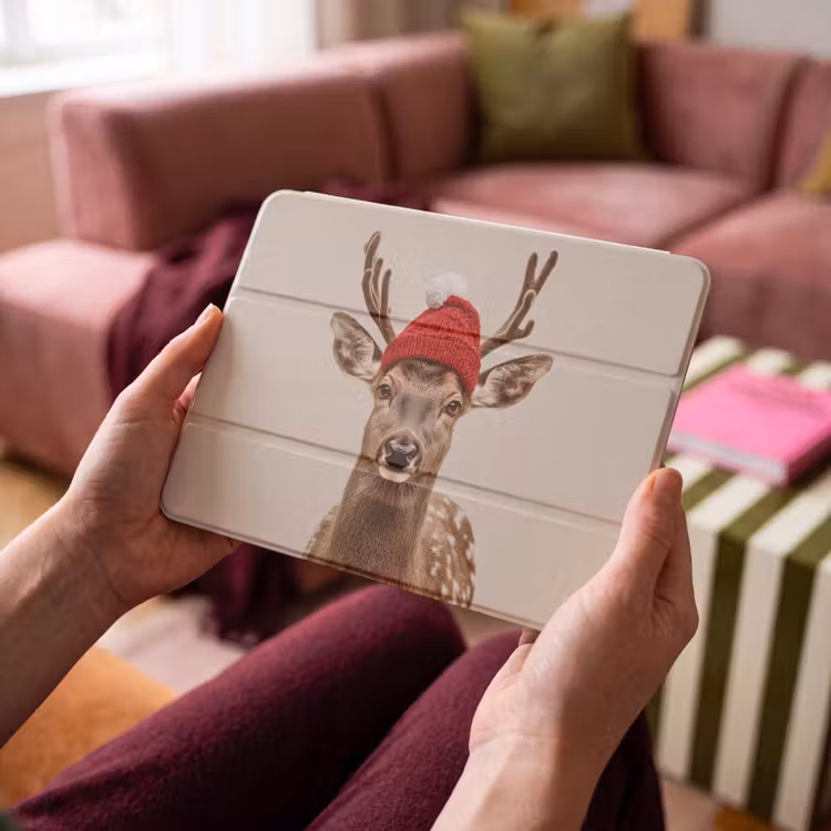 iPad hoes - Hert - Kerst - Muts - Dieren - Winter - Grappig — 4