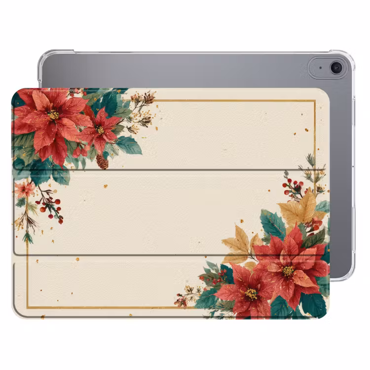 iPad hoes - Kerst - Poinsettia - Omlijsting - Kleurrijk — 1