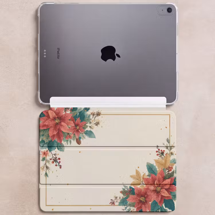 iPad hoes - Kerst - Poinsettia - Omlijsting - Kleurrijk — 6