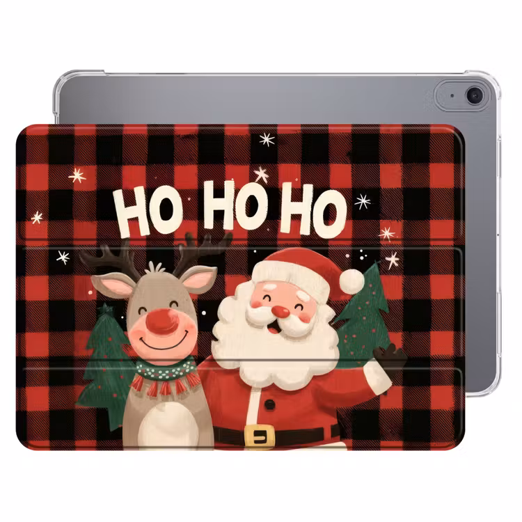 iPad hoes - Kerstman - Rendier - Tekst - Rood - Zwart — 1