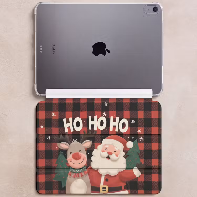 iPad hoes - Kerstman - Rendier - Tekst - Rood - Zwart — 6