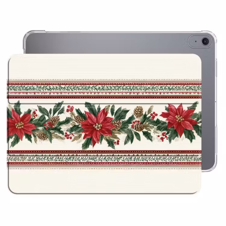 iPad hoes - Kerststrook - Poinsettia - Rood - Groen — 1