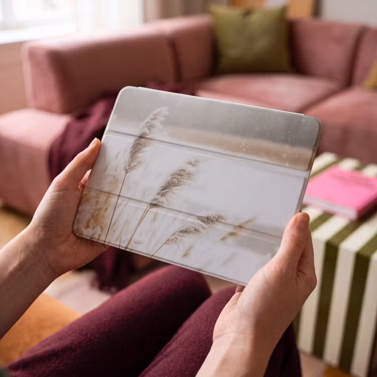 iPad hoes - Riet - Meer - Winter - Natuur - Sneeuw - Beige — 4