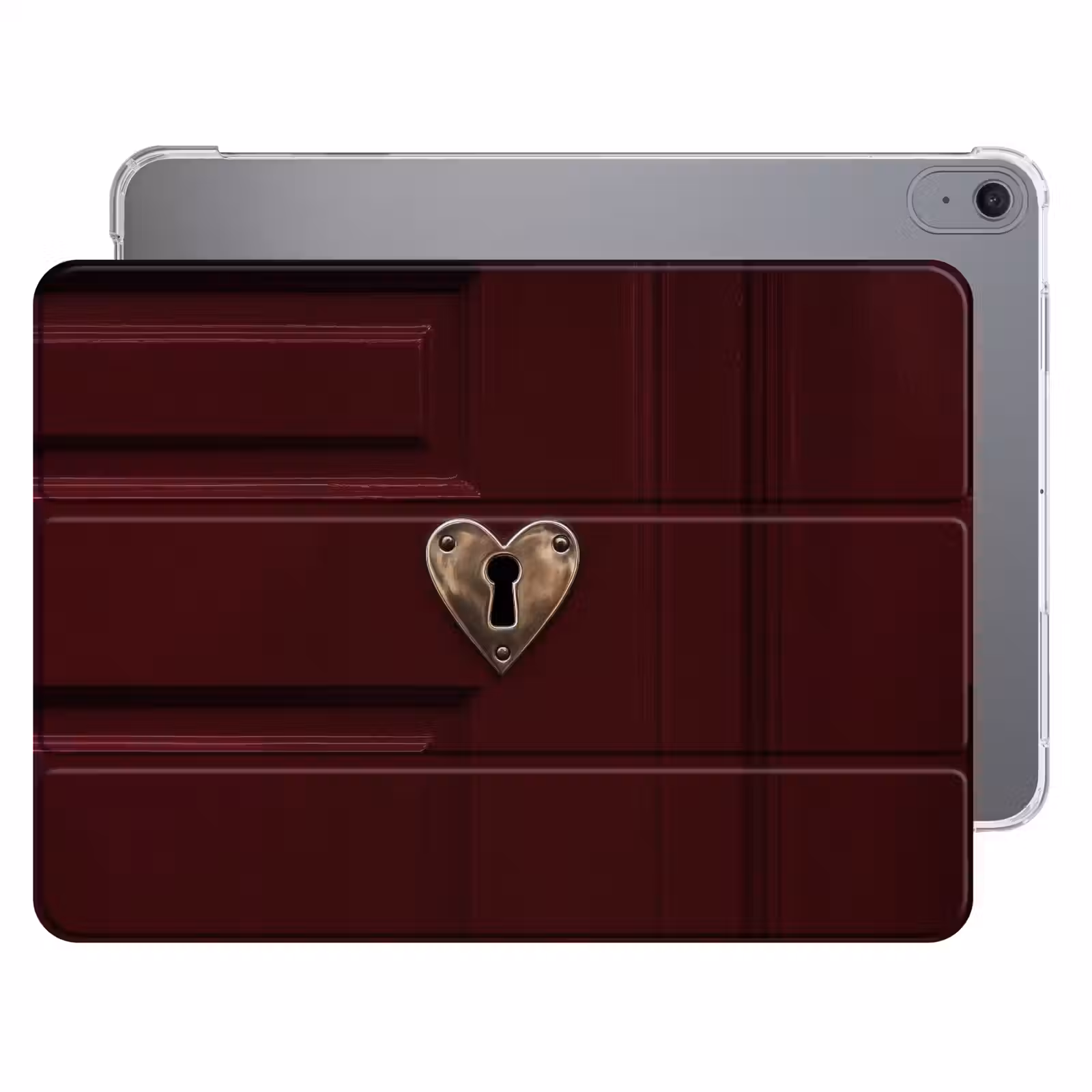 iPad hoes - Bordeaux - Sleutelplaat - Hout - Deur — 1
