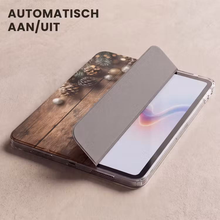 iPad hoes - Kersthoekdecoratie - Dennenappels - Lichtjes — 5