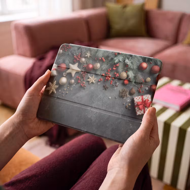 iPad hoes - Kerstomlijsting - Hulst - Kleurrijk — 4