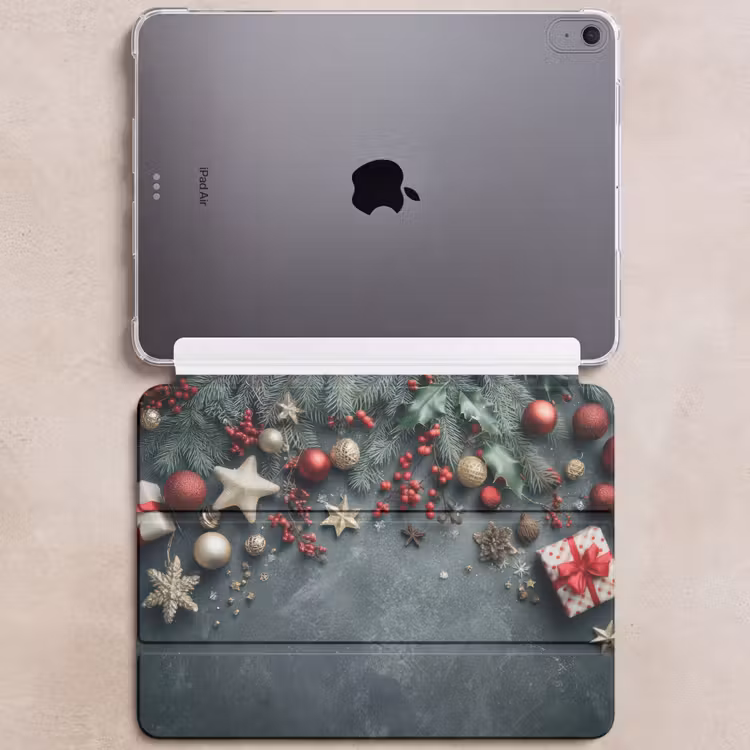 iPad hoes - Kerstomlijsting - Hulst - Kleurrijk — 6
