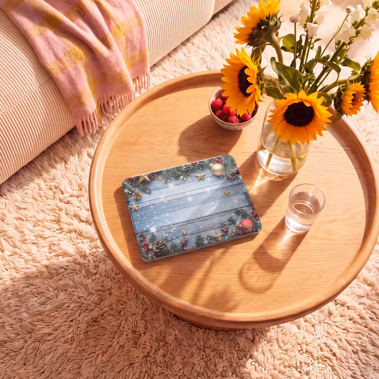 iPad hoes - Kerstomlijsting - Sneeuw - Meerkleurig — 2
