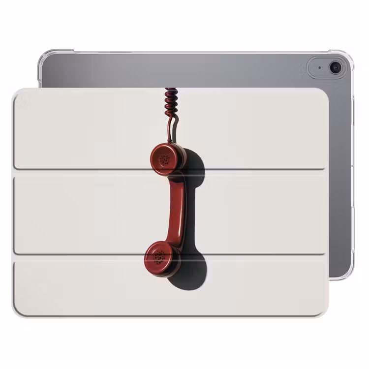 iPad hoes - Telefoon - Koord - Rood - Minimalistisch — 1