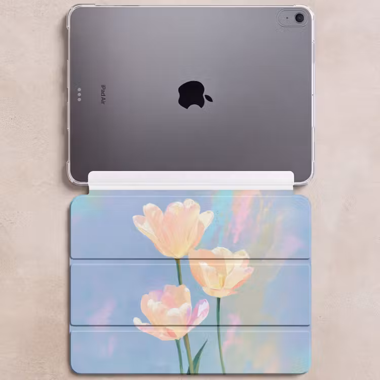 iPad hoes - Tulpen - Roze accenten - Blauw — 6