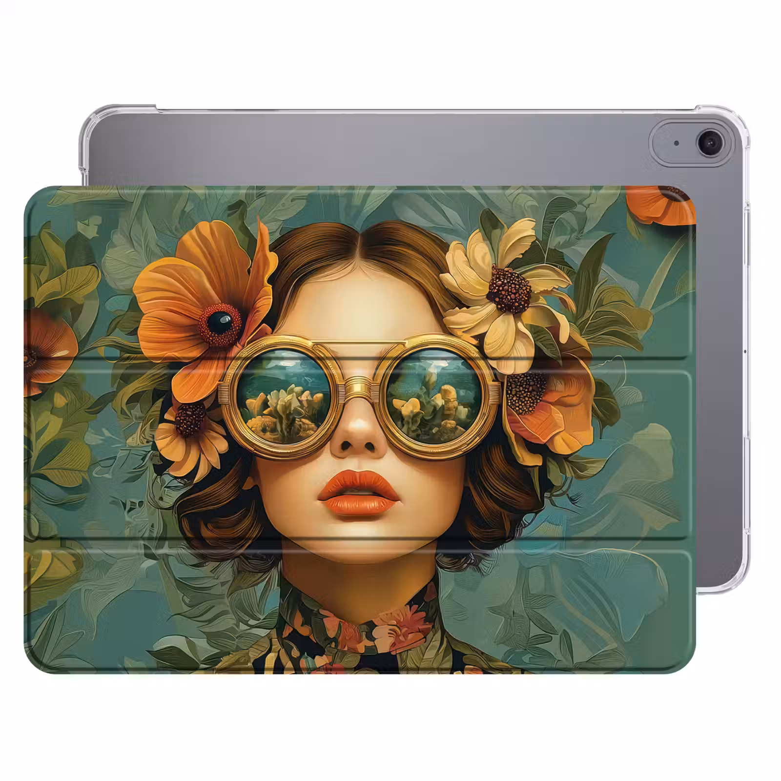 iPad hoes - Vrouw - Bloemen - Vlinders - Natuur - Vintage — 1
