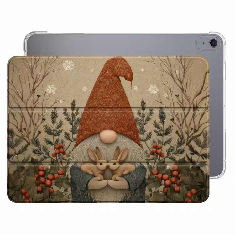 iPad hoes - Kerstgnome - Konijntjes - Kleurrijk — 1
