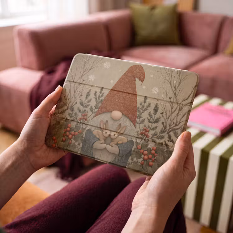 iPad hoes - Kerstgnome - Konijntjes - Kleurrijk — 4