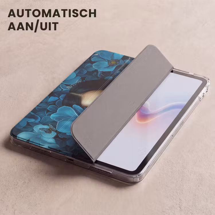 iPad hoes - Vrouw - Bloemen - Blauw - Aesthetic - Luxe — 5