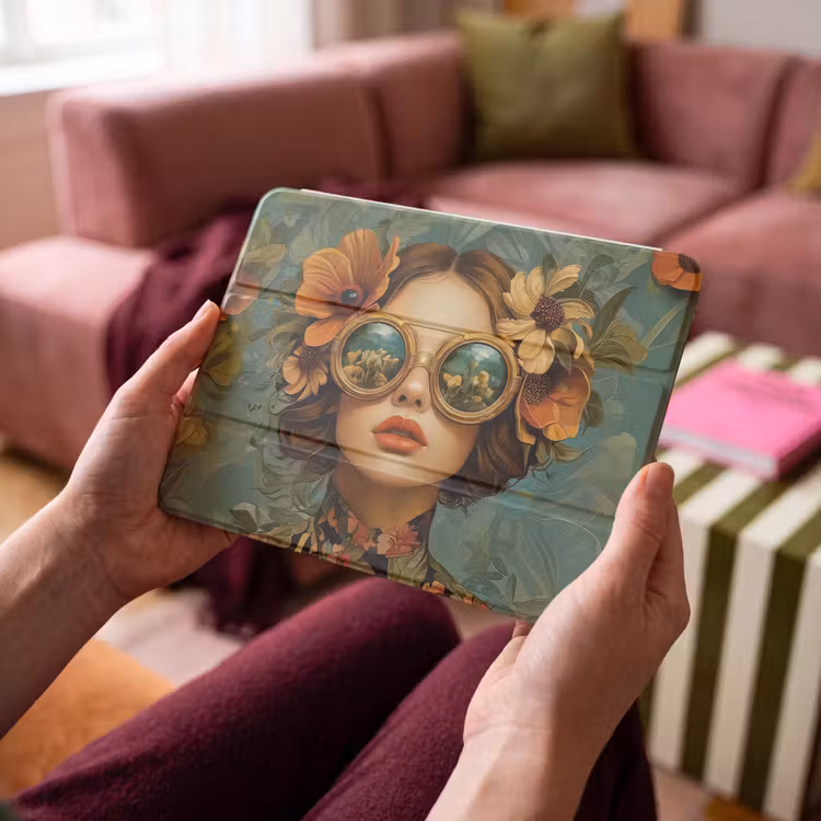 iPad hoes - Vrouw - Bloemen - Vlinders - Natuur - Vintage — 4