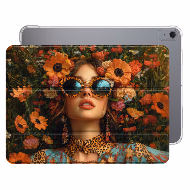 iPad hoes - Vrouwen - Bloemen - Modern - Bril - Abstract — 1