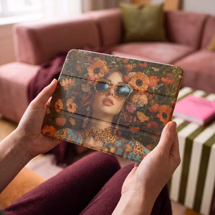 iPad hoes - Vrouwen - Bloemen - Modern - Bril - Abstract — 4