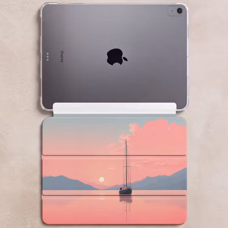 iPad hoes - Zeilboot - Roze zee - Zonsondergang - Bergen — 6