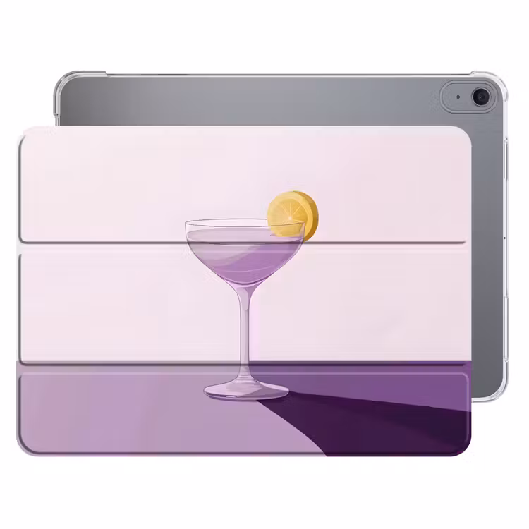 iPad hoes - Cocktail - Paars - Minimalistisch - Citroen — 1