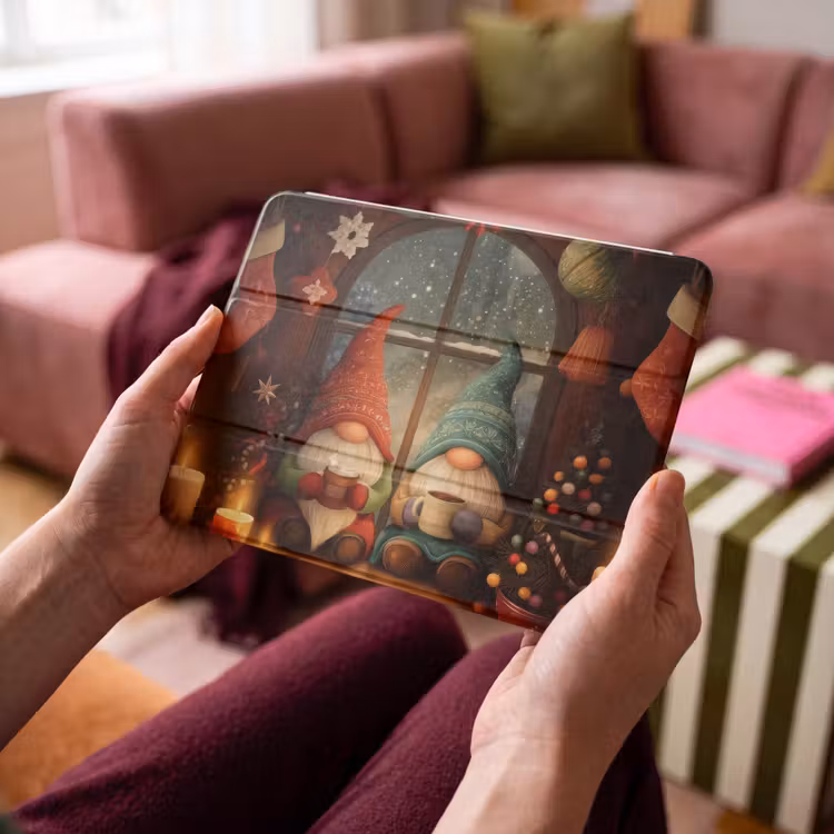 iPad hoes - Gnooms - Kerst - Raam - Kleurrijk — 4
