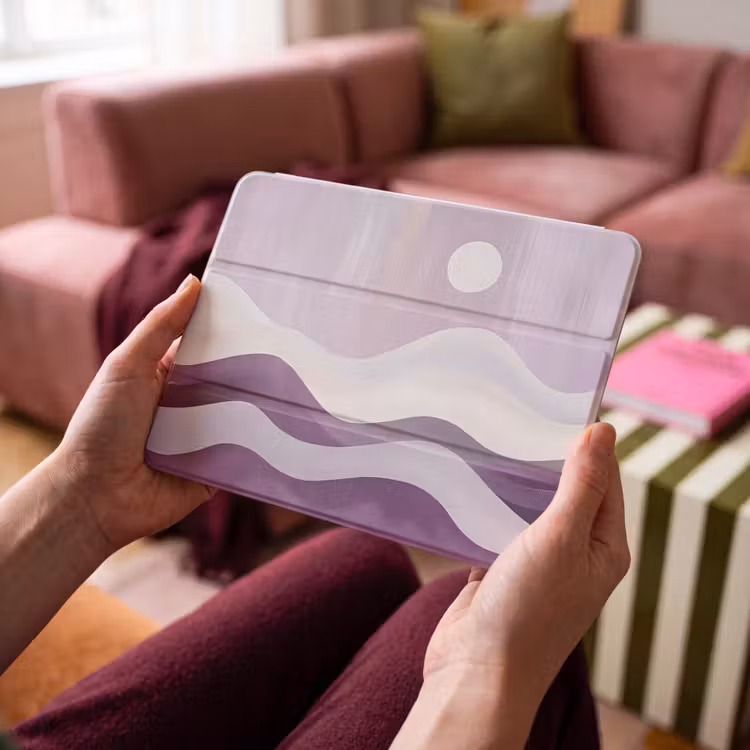 iPad hoes - Golven - Heuvels - Abstract - Paars — 4