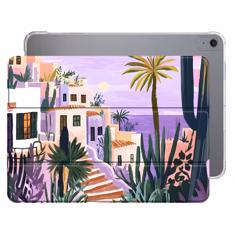 iPad hoes - Huizen - Minimalistisch - Palmbomen - Kust — 1