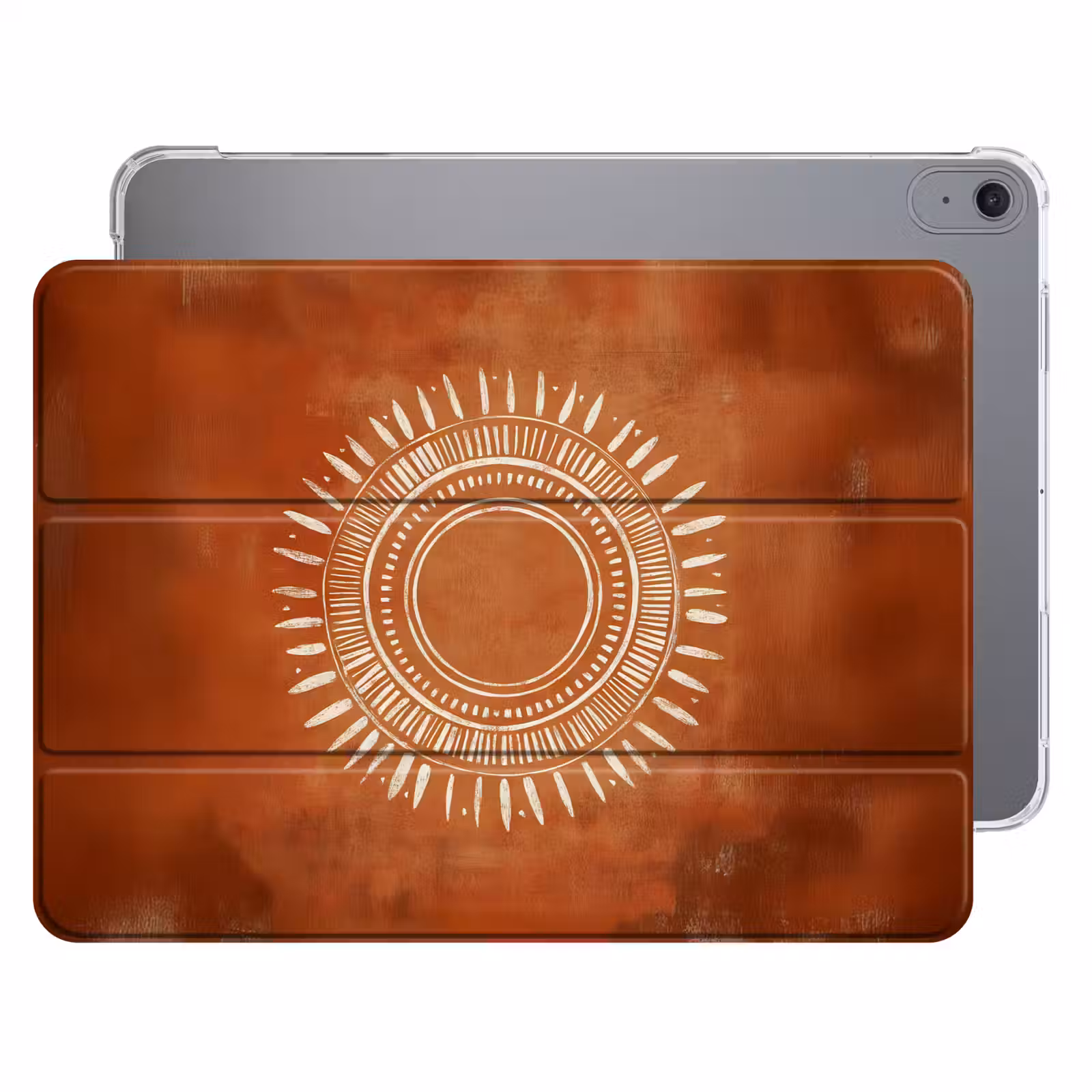 iPad hoes - Abstract - Lijnen - Zonnestralen - Roodbruin — 1