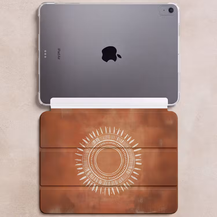 iPad hoes - Abstract - Lijnen - Zonnestralen - Roodbruin — 6