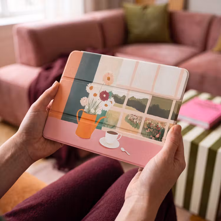 iPad hoes - Bloemen - Koffie - Raam — 4