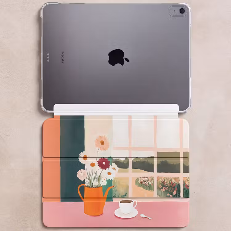 iPad hoes - Bloemen - Koffie - Raam — 6