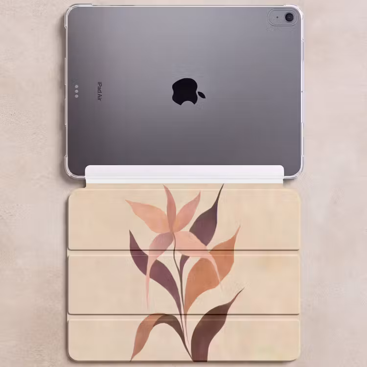 iPad hoes - Minimalistisch - Bloem - Bladeren - Beige — 6