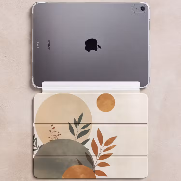 iPad hoes - Vormen - Rond - Bladeren - Beige — 6