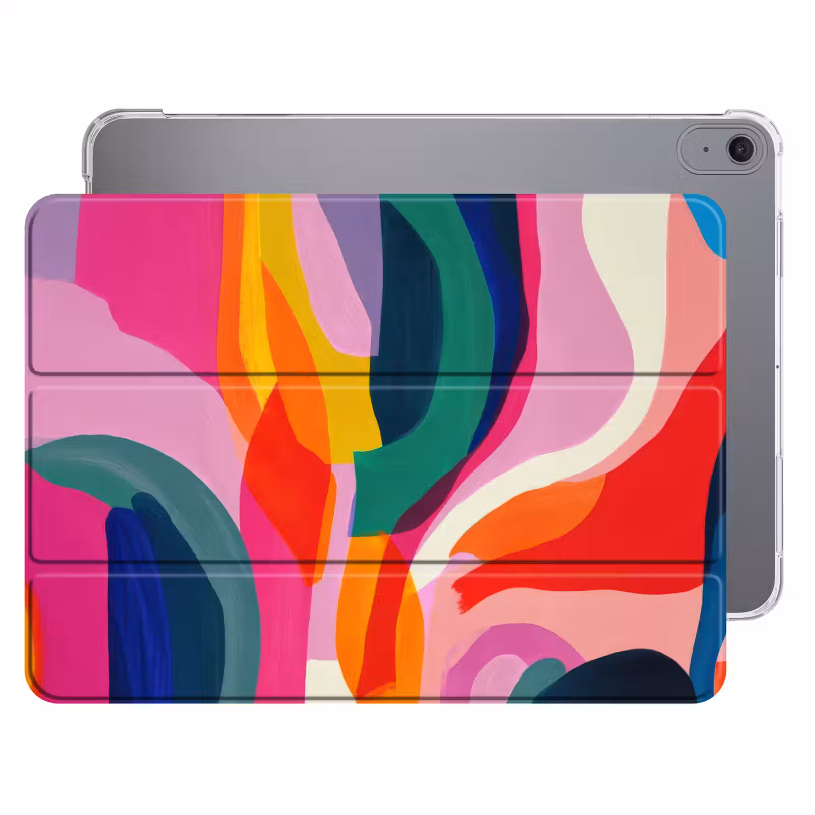 iPad hoes - Vormen - Golvend - Abstract - Felroze — 1
