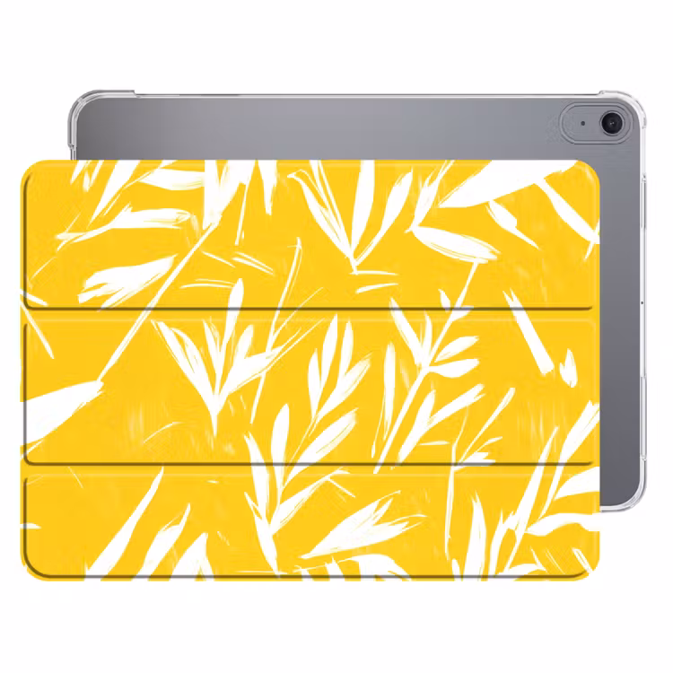 iPad hoes - Abstract - Bladeren - Geel - Penseelstreken — 1