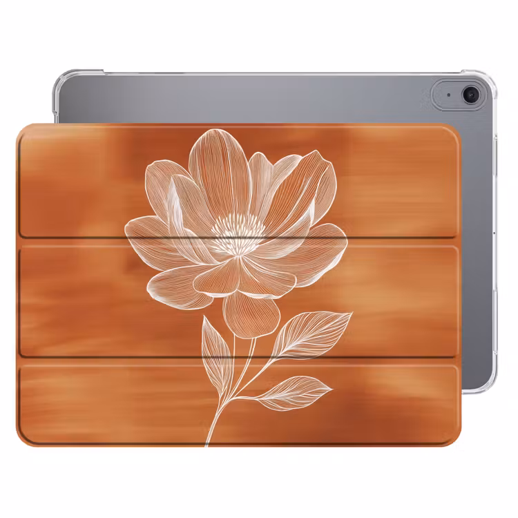 iPad hoes - Bloem - Minimalistisch - Wit — 1