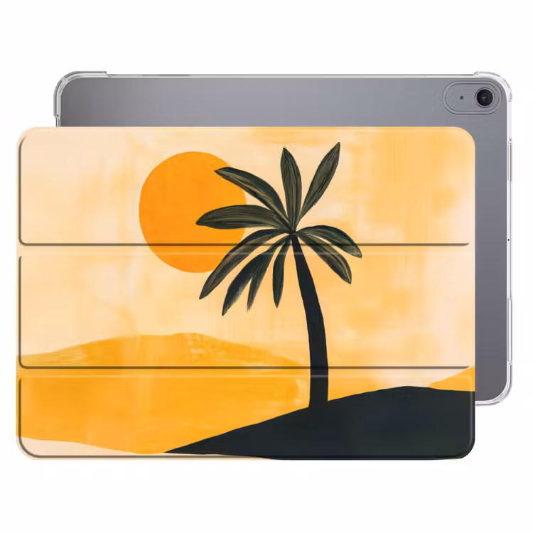 iPad hoes - Illustratie - Palmboom - Zon - Heuvels — 1