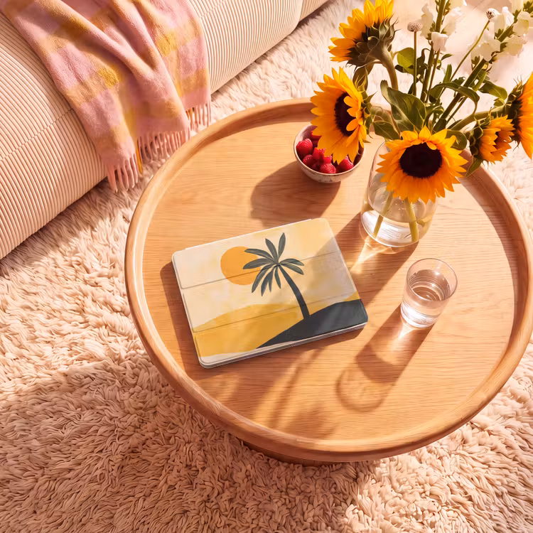 iPad hoes - Illustratie - Palmboom - Zon - Heuvels — 2