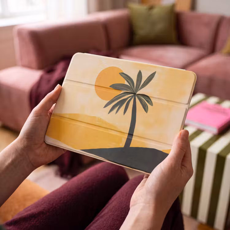 iPad hoes - Illustratie - Palmboom - Zon - Heuvels — 4