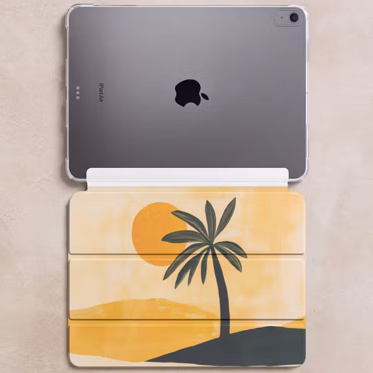 iPad hoes - Illustratie - Palmboom - Zon - Heuvels — 6
