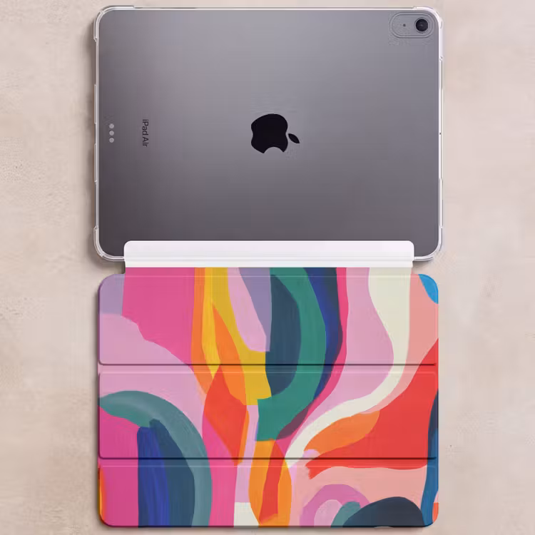 iPad hoes - Vormen - Golvend - Abstract - Felroze — 6