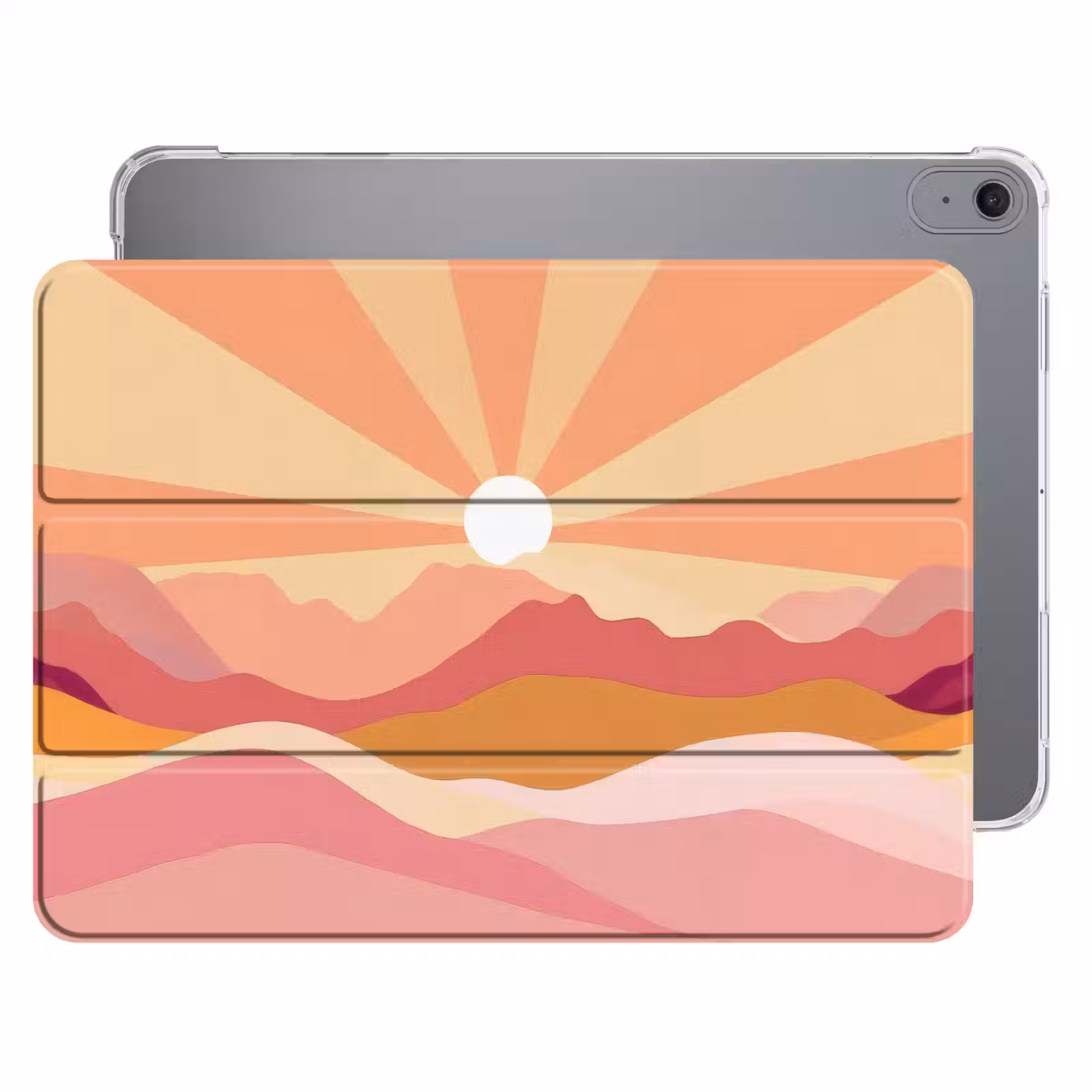 iPad hoes - Bergen - Abstract - Zonnestralen - Roze — 1